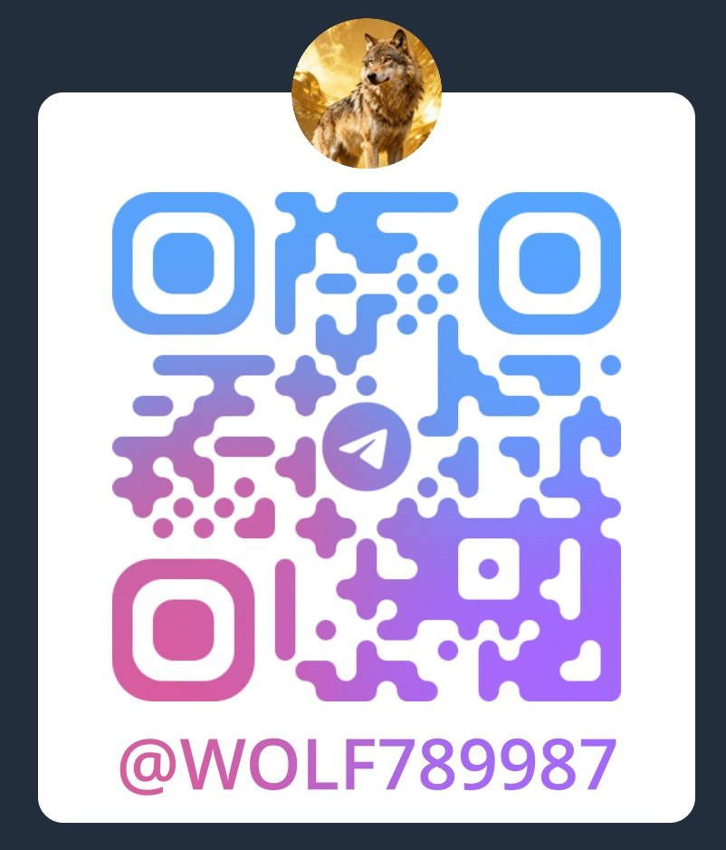 Telegram @wolf789987 联系二维码